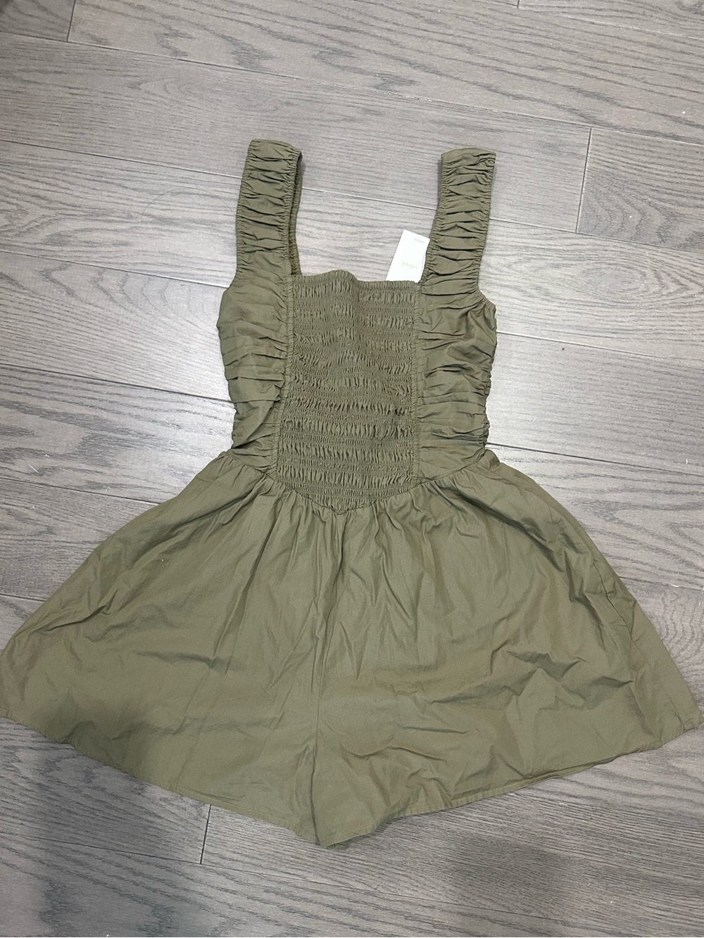 Wilfred Olive Green Smocked Romper